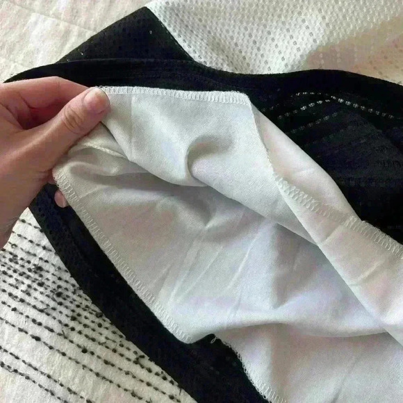 Forever 21  Women’s Black White Summer Pleated Preppy Prep Box Pleat Skirt Small - Picture 4 of 5